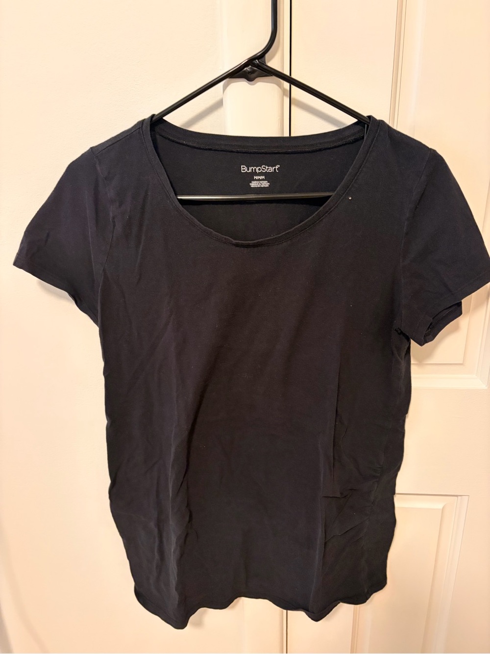 BumpStart Black Scoop Neck Short Sleeve Tee
